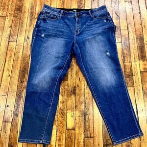 women's Lularoe skinny jeans stretch distressed jeggings plus size 42